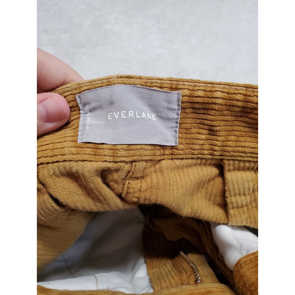 Everlane Tan Corduroy Cropped Pants Women Small 28 Classic Capsule Academia Boho - Picture 5 of 10